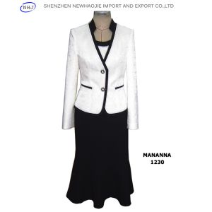 Quality Uniquely designed collar women skirt suit for sale