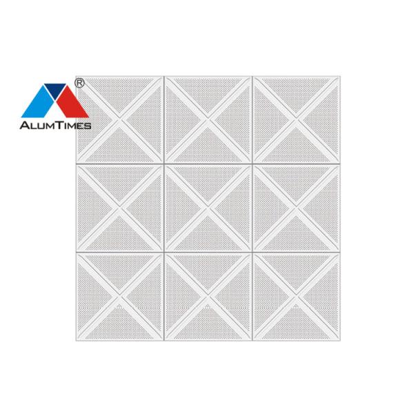 Fire Retardant Perforated Aluminium False Ceiling , Dustproof Commercial Drop