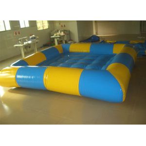 Rectangular Yellow / Blue Inflatable Above Ground Pools , Inflatable Family Pool