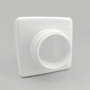 White Square 42mm 8.45oz Foam Pump Bottle