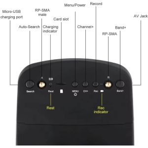 LS-800D FPV Video Glasses 800D Dual Antenna Image Transmission 40CH 5 Inch FPV