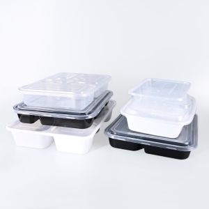 Clear PP Disposable Plastic Food Containers Reusable And Microwaveable