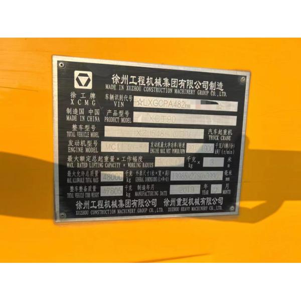 China Truck Crane 90% Near New Condition 2019 90t 100t Mobile Crane Hydraulic Crane Truck Mounted Crane for Sale at Good Price