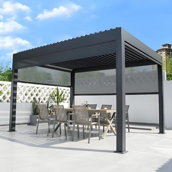 Buy Commercial-Grade Shade Solution | Metal Pergola with Retractable Roof at wholesale prices