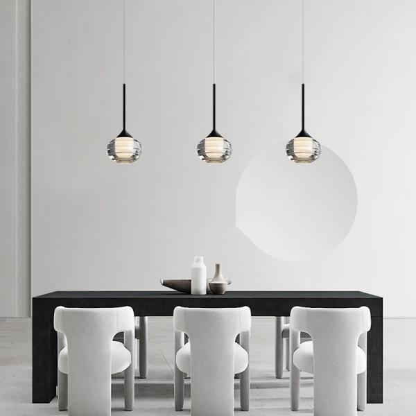 Modern Wrought Iron Pendant Lamp Small Size Dining Room Chandelier for Hotel Restaurant Decorative Lighting