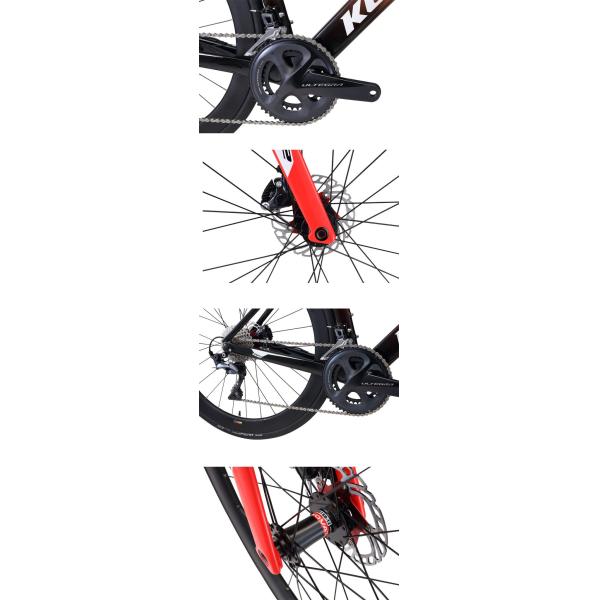 Hidden Cable SAVA Full Carbon Road Bike 18.9lb Black blue Color