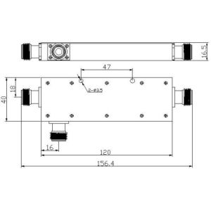 200 Watt Mobile Signal Repeater Directional Coupler 10dB 698-2700MHz N-F