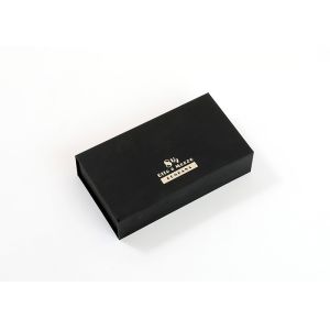 Black Cardboard Food Packaging Boxes , Magnetic Rigid Chocolate Boxes