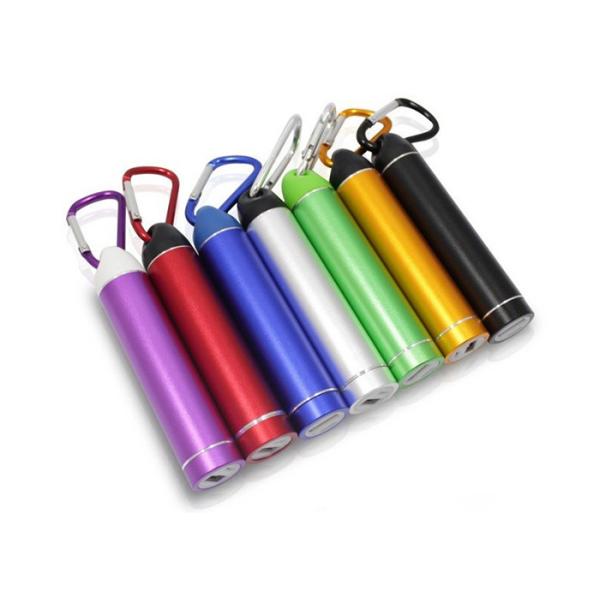 Short Circuit Protection Cylinder Shape Power Bank Easy Carry Metal Case