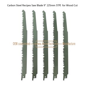 Quality Carbon Steel Recipes Saw Blade 9&quot; 225mm 5TPI for Wood Cut,Reciprocating for sale