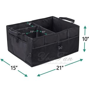 Foldable Car Trunk Storage Containers 21*15*10 Inch With Strong Handles
