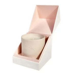 Rigid Cardboard Candle Packaging Box Vanishing Pink Printing FSC