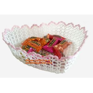 Quality Lace Doily Bowl Basket Handicraft Wastepaper Wedding Gift Candy Basket for sale