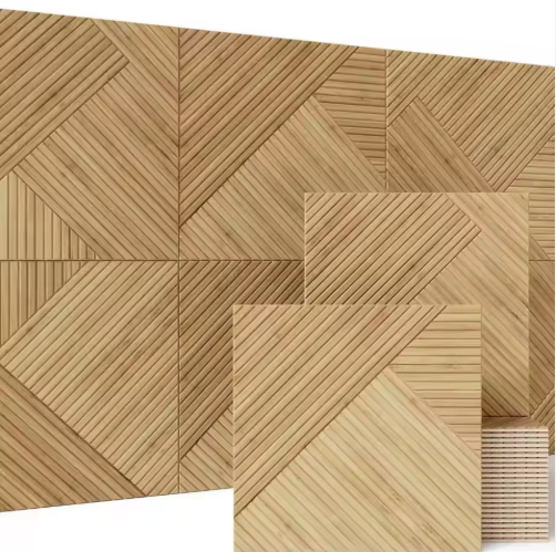 Wood-grain imitation soundproofing panels UV-printed polyester fiber soundproofi