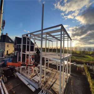 Cement Board Steel Structure Homes With Floor Deck