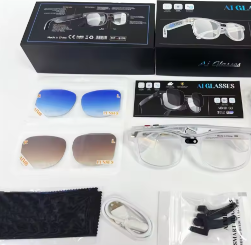 G3 AI Smart Glass With 8MP HD Camera Microphone Speakers