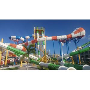 OEM Outdoor Commercial Water Park Kids Amusement Park Ride Fiberglass Slide