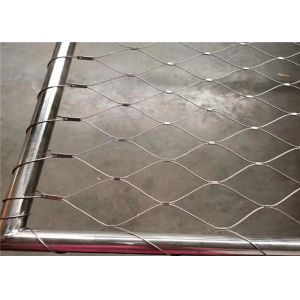 Flexible Inox 316L Stainless Steel Rope Wire Mesh Rhombus Shaped