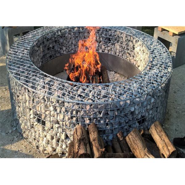 Zinc Coated Welded Wire Gabions Baskets , Stone Filled Wire Cages