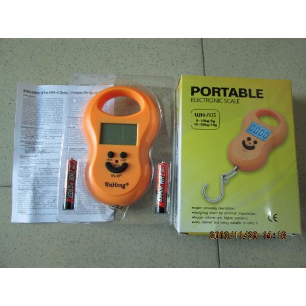 Orange Portable Electronic Luggage Scale With Over Load Indication