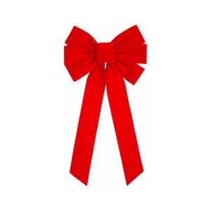 Red and Burgundy Holiday Glitter Velvet Bow Assortment 12" For Indoor / Outdoor