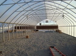 Agriculture Plants Growing Steel Frame Single Span PE Film Greenhouse For Agriculture