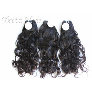 Natural Black Unprocessed Virgin Brazilian Hair , Water Wave Human Hair