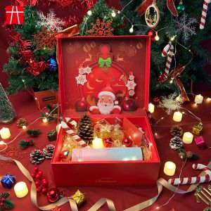 Custom Printed Christmas Packaging Fancy Cardboard Gift Boxes With Inserts