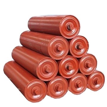 Customised Carbon Steel Idler Belt Conveyor Roller Ordinary Painting