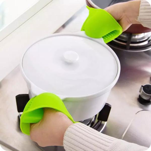 Food Grade Silicone Oven Mitt Heat Resistant Mini Pot Holder for Baking Cooking Accessories