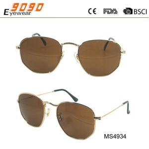 2018 fashion metal with 100% UV protection lens,brown lens, suitable for men and
