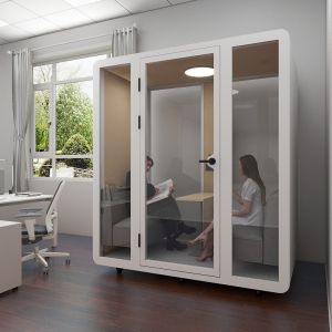 K212 Portable Soundproof Phone Booth with 35±5dB Sound Insulation and 7-Layer