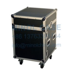 Mixer Amp Rack DJ Flight Case 12U Vertical Front Load 10U Top Slant