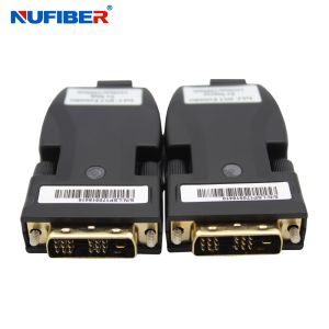 Multimode 2 Core LC Mini DVI To Fiber Extender EDID 500 Meters