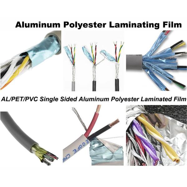 AL/PET/PVC Single Sided Aluminum Polyester Laminating Cable Sheilding Material