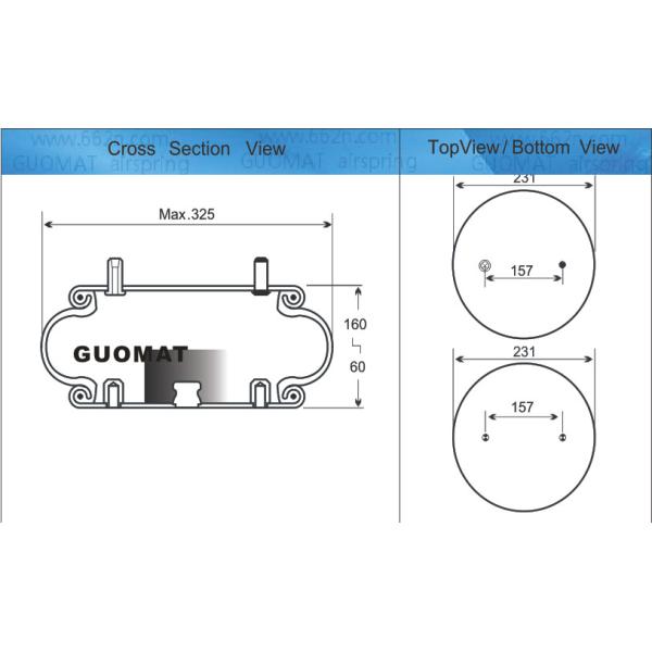 Buy 1B5070 Industrial Air Spring Firestone W01-358-6994 Contitech FS 330-11 647 Tiangle 6374 / 4467 at wholesale prices