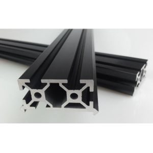 China Black Anodized 6063 / 6065 V Slot Extruded Aluminium Profiles With OEM / ODM Service on sale