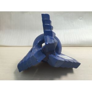 API 2 3/8'' Thread Blue Color 165mm 3 Wings Drag Bits For Water Well Drilling