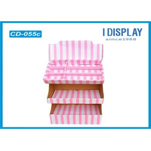 Cardboard 3 Tier Counter Display / Counter Display Rack Smooth Printed
