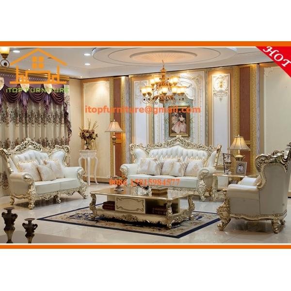 Buy American style Genuine leather solid wood sofa furniture sets design at wholesale prices