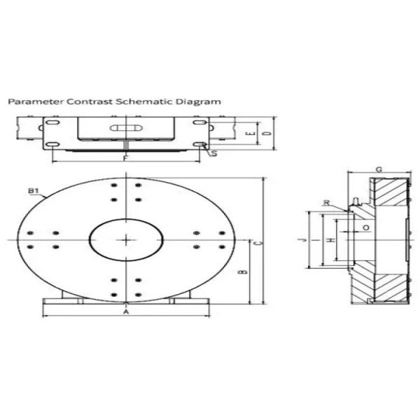 Lingman Stainless Steel Rotating Pneumatic Main Chuck For Laser Pipe Cutting Machine