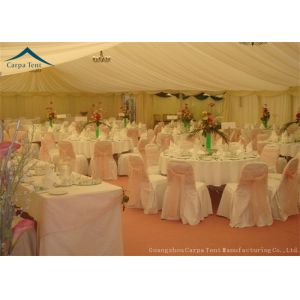 White Canvas Clearspan Fabric Structures Event Tent With Economical Wooden