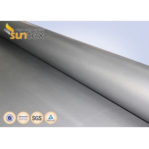 Neoprene Rubber Black Coated Fiberglass Fabric 0.45 mm Thickness