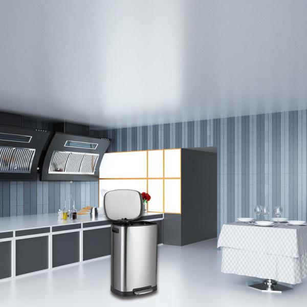 Hotel Recycled Stainless Steel 13 Gallon Trash Can