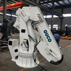 Quality Marine 1T10M C5M Painting Knuckle And Telescopic Boom Pedestal Crane for sale