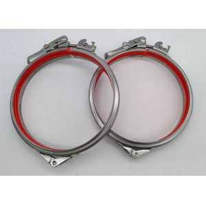 China Silver Double Clip 1 Inch Quick Release Pipe Clamp Dust Removal Accessories In Carton on sale