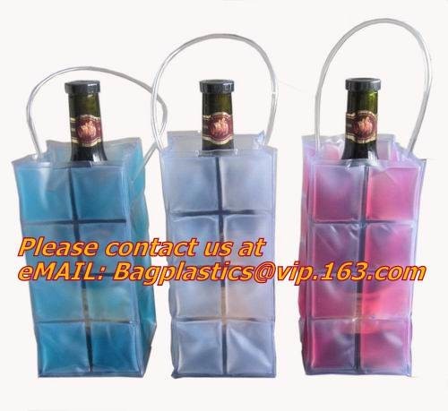 Buy Promotional PVC cooler bag for wine, Custom Refillable Travel Plastic Pvc Bottle Ice Tote Red Wine Cooler Bag As Gift Wh at wholesale prices