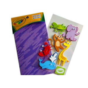 3D Embellishments Die Cut Paper Stickers 12*7cm Eco Friendly