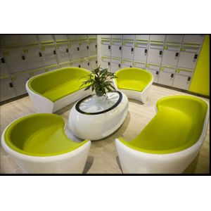 Office Leisure Area Artificial Stone Desk White Bar Table For Working Place