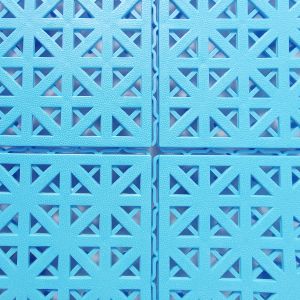 PP Tiles Shock Absorption for Outdoor Sports Gym Flooring in Black and Yellow